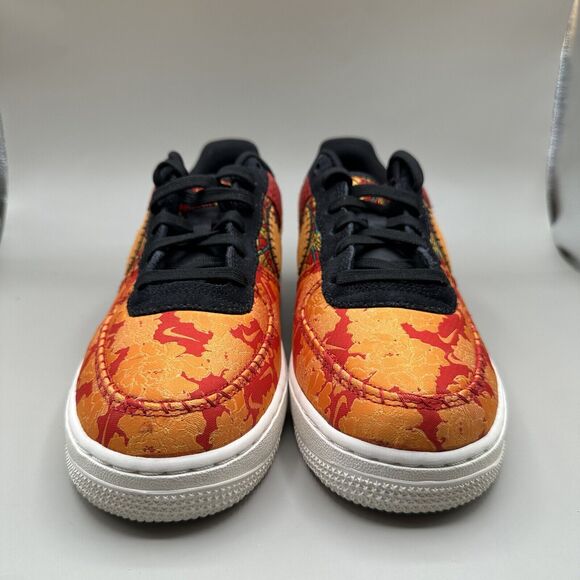 Nike Air Force 1 Sneakers GS PRM Low Chinese New Year Red Gold AV5167-600 6.5Y - Picture 3 of 9